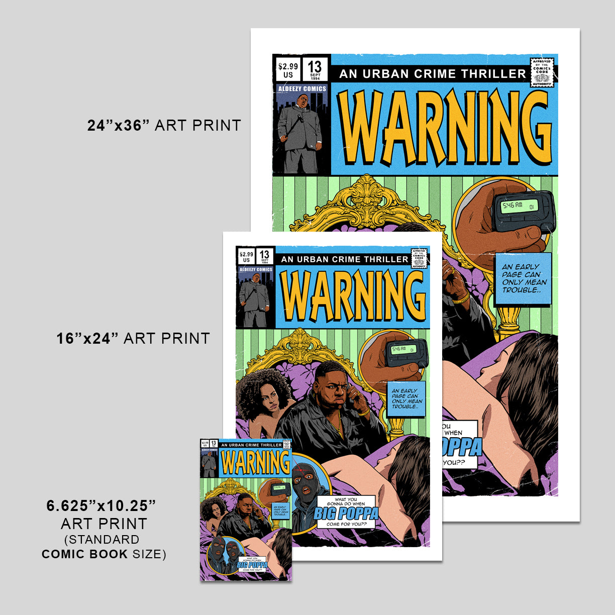 Warning - Comic Cover Art Print