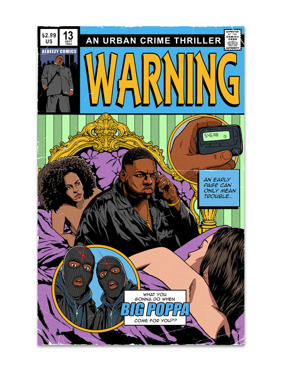 Warning - Comic Cover Art Print